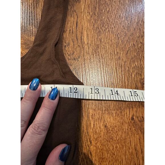Naked Wardrobe Women's Square Neck Bodysuit Brown Size Small Minimalist Style - Picture 5 of 6